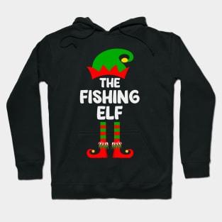 Fishing Elf Matching Family Group Christmas Party Pajama Hoodie